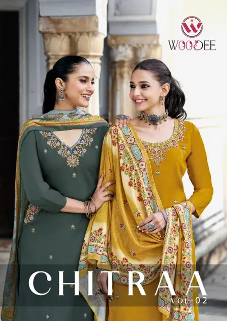 Chitraa Vol 2 By Woodee Rayon Kurti With Bottom Dupatta Exporters In India 